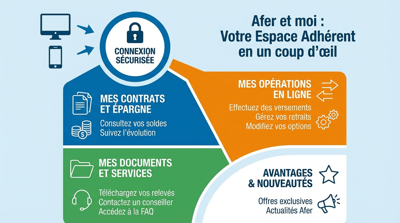 Les fonctionnalités de l'application Afer et moi