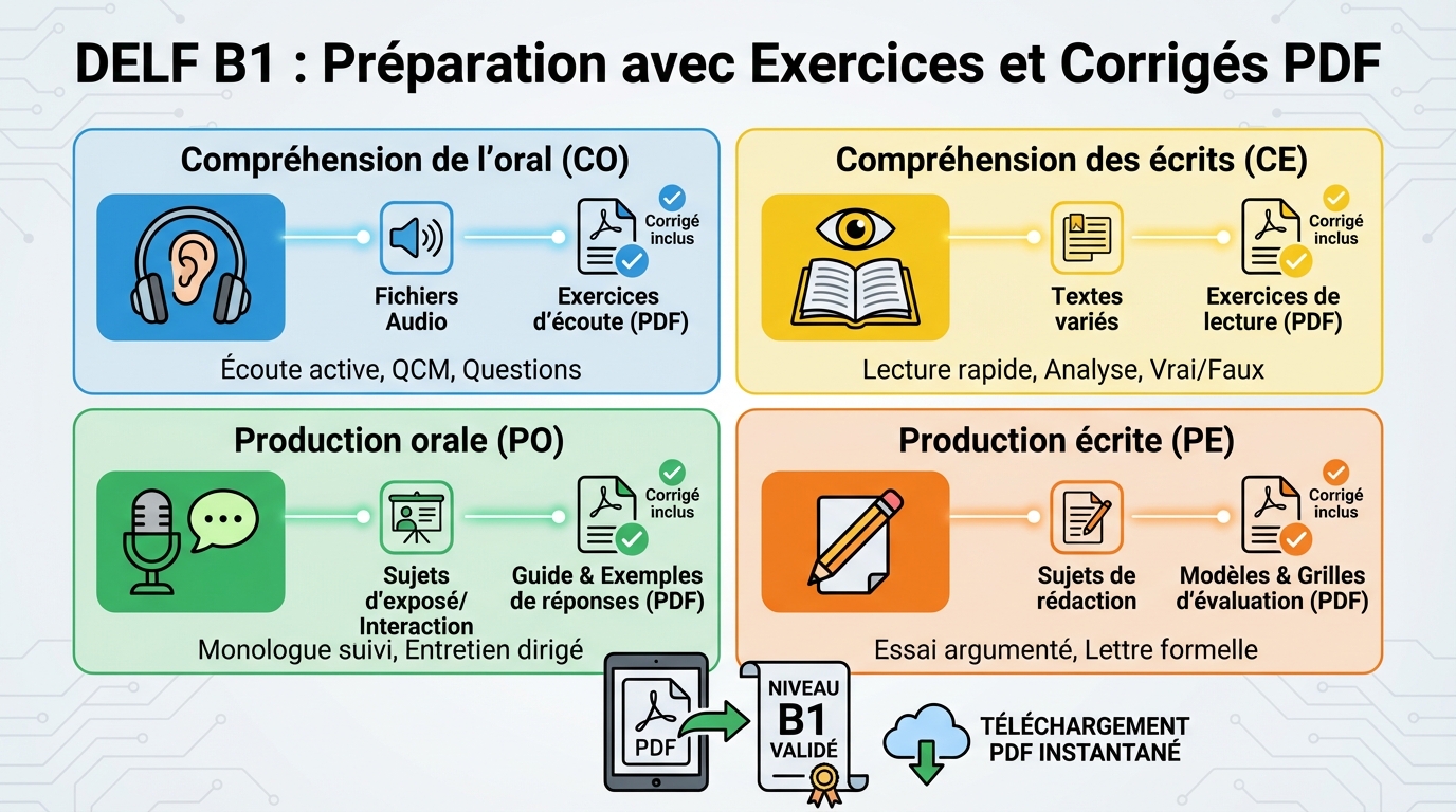 Exercices et corrigés PDF pour le DELF B1 1 Corrigés des exercices