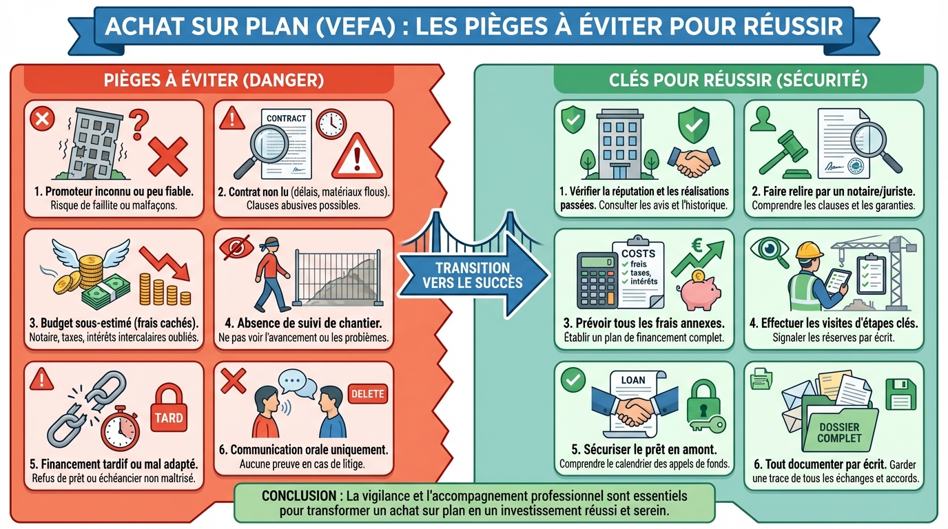 Achat sur plan : les pièges à éviter pour réussir 1 Les principaux pièges à éviter