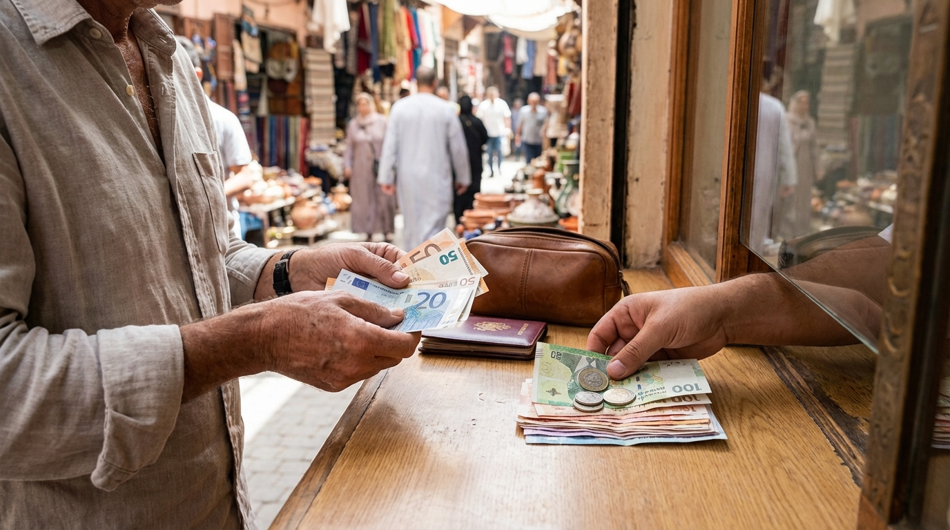 Comment changer des euros en dirhams marocains facilement