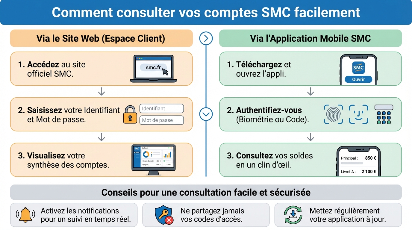 Comment consulter vos comptes SMC facilement 1 Fonctionnalités de l'espace client