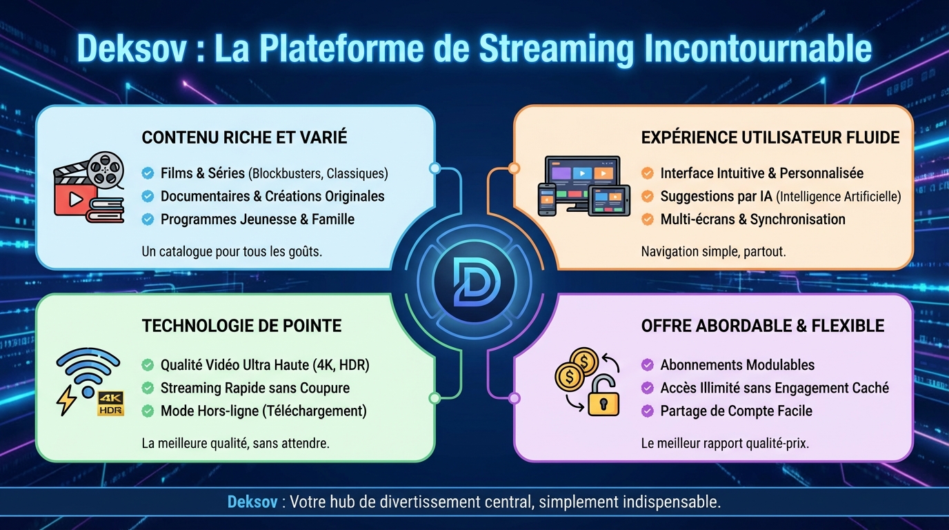 Deksov : la plateforme de streaming incontournable 1 Avantages et inconvénients