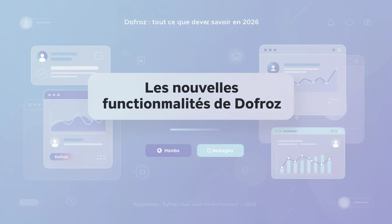 Les nouvelles fonctionnalités de Dofroz